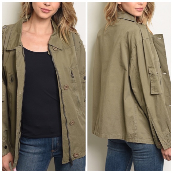 Olive utility jacket - Picture 2 of 3